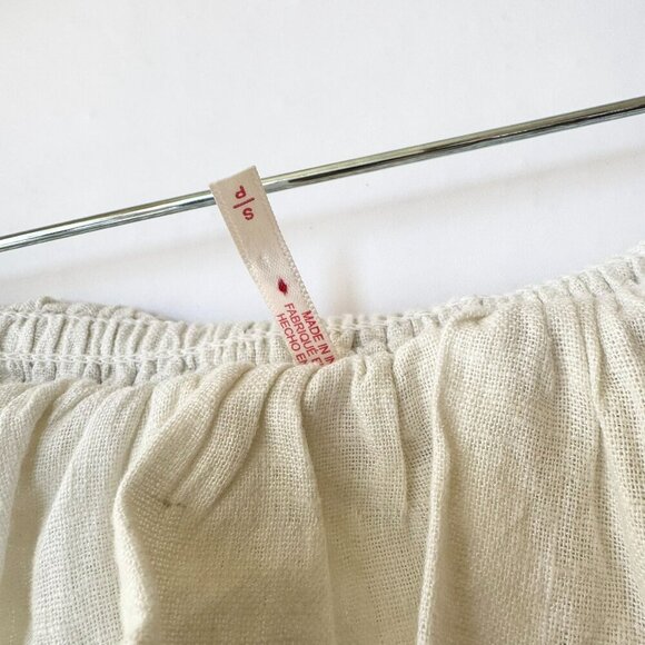 New Free People Lush Life Linen Strapless Midi Dress Ivory White - Picture 8 of 9